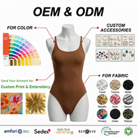 Maillot de bain une pièce corset en tissu recyclé avec lacets au dos, armatures, coupe haute et effet ventre plat pour femme - Fabricant de bikinis
