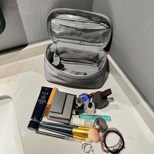 Bolsa Organizadora Grande Reutilizable Ecológica de PU Tyvek para Mujer, Bolsa de Cosméticos Portátil Personalizada con Cierre, Bolsa de Maquillaje Geométrica Colgante para Viaje - Product Image 2