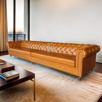Canapé contemporain au design tufté de boutons avec accoudoir Mobilier souple pour restaurant Café Hôtel Salle à manger