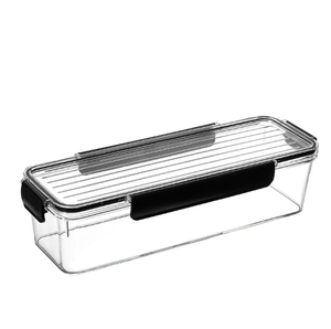 1.5L Black Airtight Kitchen <b>Storage</b> <b>Containers</b> Stackable <b>Pasta</b>/Noodle/Spaghetti with Lids for Camping - Product Image 1