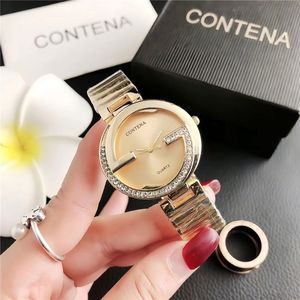 Relojes personalizados con logotipo, reloj de cuarzo con brazalete de acero inoxidable y cristal para mujer, reloj de plata para dama. - Product Image 4