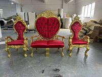 Chaise Trône King Queen Économique, Grande, en Tissu Blanc, Style Lion, Antique et Moderne, pour Ferme, Salle à Manger, Mariage, Location, Extérieur, Hôpital, École