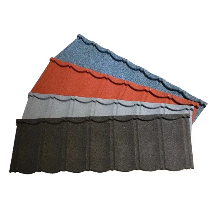 High Quality Asphalt Shingle Colored Stone Metal Tile Roofing Tiles Houses