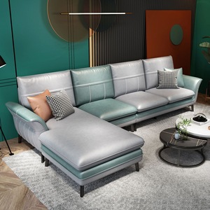 Sofá moderno de lujo de 3/4 plazas de tela tecnológica resistente a las manchas con cojín de látex natural diseño compacto para <span class=keywords><strong>apartamentos</strong></span> - Product Image 2