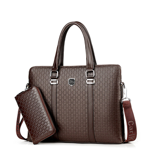 Nuevo Bolso de Mano para Hombre, Maletín de Negocios, Bolso de Hombro de Moda, de Cuero PU, con Bolso de Mano a Juego, para Portátil de 14 Pulgadas - Product Image 6
