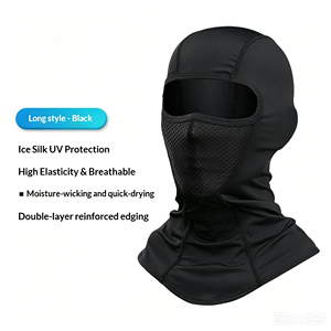 Balaclava d'été en soie glacée, styles variés, protection UV, respirante, séchage rapide, élastique, masque intégral pour vélo de route, VTT, moto - Product Image 3