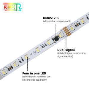 DMX512 ระบบควบคุมไฟแบบสองสัญญาณ ปรับแต่งได้ ตั้งค่าจุดหยุดได้ ควบคุมผ่าน Wi-Fi ระยะไกล รองรับ RGBW กันน้ำระดับ IP67 แรงดันไฟฟ้า 24V สำหรับตกแต่งภูมิทัศน์ - Product Image 4