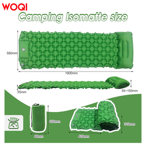 WOQI Grueso <span class=keywords><strong>ultra</strong></span> ligero portátil TPU Camping inflable almohadilla para dormir con almohada y bomba integrada - Product Image 2