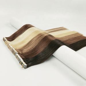 Extensiones de Cabello Humano Remy Brasileño 100% Virgen al por Mayor, Extensiones de Cabello con Cinta Invisible, Trama Doble a Máquina, Todos los Colores - Product Image 2