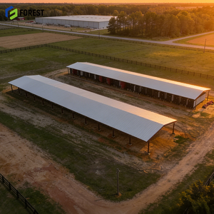 Bâtiment industriel métallique 40x40x12 ignifuge, modulaire, de haute qualité, flexible, usine mobile, résistant aux tremblements de terre, spacieux - Product Image 1