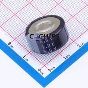 Supercondensateur DHL-5R5D105T, composant traversant (THT), condensateur 1F -20%~+80% 5.5V 20Ohm - Product Image 1