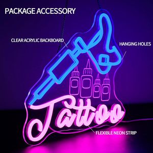 Letrero Luminoso LED de Acrílico para Tatuajes, Luz Decorativa para Entrada de Estudio, Alimentado por USB, Luz Ambiental, Letras Luminosas - Product Image 1