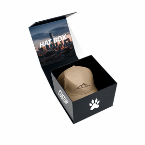 Impression personnalisée par des fabricants chinois : boîte à chapeau noire avec logo, emballage en carton pour chapeau fedora avec ruban. - Product Image 1