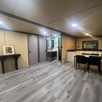 Maison d'hôtes modulaire préfabriquée personnalisable de 30 ou 40 pieds, à construction rapide, mobile, à double aile extensible, en conteneur