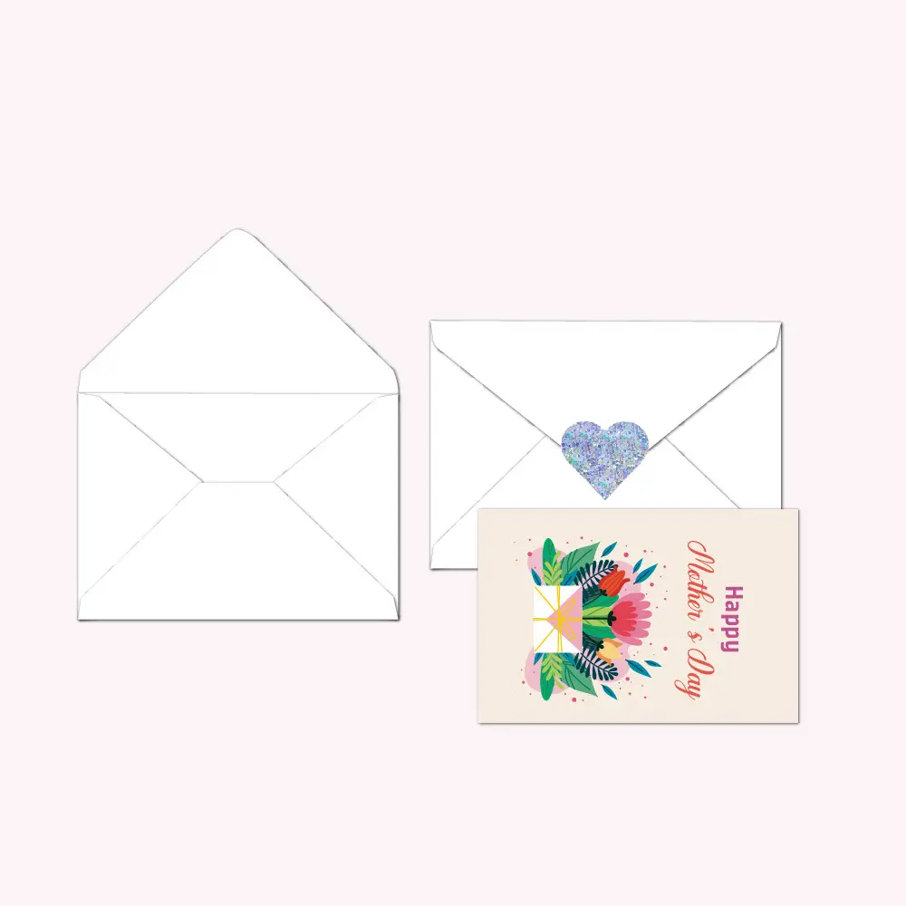 Поздравительная Открытка ко Дню матери с наклейками-конвертами, благодарности, благословения, подарки, поздравительные открытки ко Дню матери