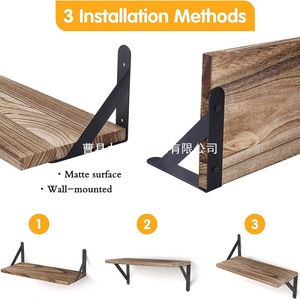 American-style wooden <b>wall</b>-<b>mounted</b> <b>shelf</b>, solid wood straight <b>shelf</b>, suitable for living room, entryway, and bedroom <b>wall</b> - Product Image 5