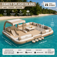 Plateforme flottante gonflable avec échelle pour la plage, le lac, la piscine et les fêtes en resort, pour des moments de plaisir aquatique en plein air