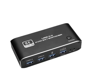 Commutateur KVM Hardrock <span class=keywords><strong>8K</strong></span> 2-en-1 avec USB 3.0, prend en charge <span class=keywords><strong>8K</strong></span> à 60Hz et 4K à <span class=keywords><strong>120Hz</strong></span>, inclut des touches de raccourci, FCC CE - Product Image 5