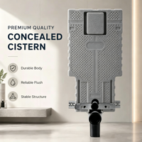 Citerne dissimulée en acier robuste avec cadre en mousse EPP, réservoir de chasse intelligent à commande manuelle de 8 L pour toilettes murales au design moderne