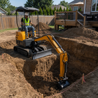 Ekspor Excavator Mini 1,5 Ton, Mesin Kubota Bersertifikasi EPA & CE untuk Konstruksi & Lanskap