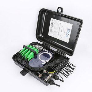 Caja de Distribución de Fibra Óptica para Exteriores, Negra, 16 Núcleos, FTTH, Montaje en Poste o Pared, Mini Tubo de Acero, Divisor PLC, IP65 Impermeable - Product Image 4