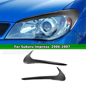 1 paire de couvre-phares en fibre de carbone véritable pour Subaru Impreza 9 2006-2007, garnitures de phares, autocollants de voiture - Product Image 1