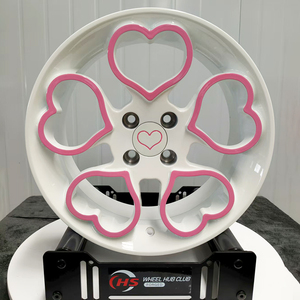 16x7 4x100 17 18 19 20 pollici due colori a forma di cuore cerchioni per autovetture forgiato mozzo cerchi in lega per Honda Civic <span class=keywords><strong>JDM</strong></span> - Product Image 2
