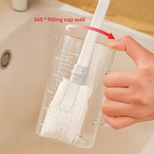 Multi-functional Easy to Cleaning <b>Brush</b> Baby Milk Cup Washing <b>Bottle</b> Wood Pulp Cotton Cup <b>Brush</b> - Product Image 3