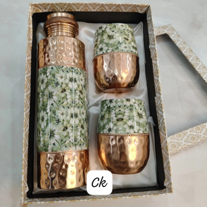 Bouteille d'eau en cuivre pur écologique pour un stockage d'eau froide et chaude durable pour une solution d'hydratation quotidienne - Product Image 1