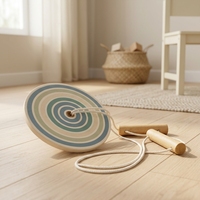 Holz-Drehspielzeug Massivholz-Seilwirbel-Spiel Minimalistisch Modern