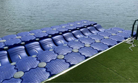 Ponton modulaire marin en PEHD durable pour jet ski, quai flottant, pont flottant en plastique, plateforme à étais, pièce de bateau, résistant aux UV