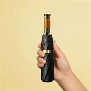 Promotion Manufacturer High Quality 105Cm Waterproof <b>Foldable</b> Wooden Handle Luxury Cheap Automatic Wholesale <b>Umbrella</b> for Men - Product Image 5