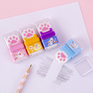 Soododo 2026 Vente chaude Gomme à effacer promotionnelle en caoutchouc souple personnalisée, motif patte de chat amusante, style papeterie scolaire et <span class=keywords><strong>librairie</strong></span> Kawaii, tendance - Product Image 4