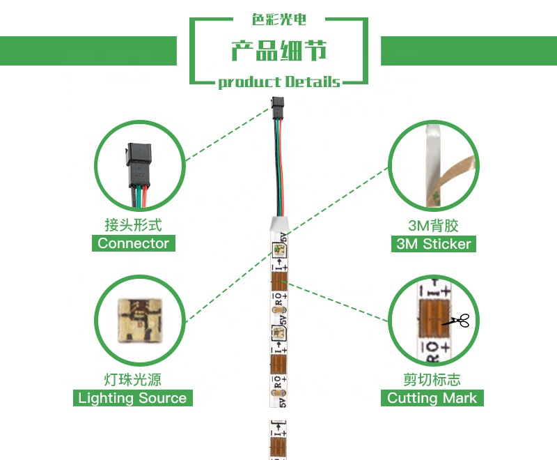 High Quality Dc5v LC8805- 1515 RGB Led Chip Bright LED SMD Chip 4 Pins 0.1W