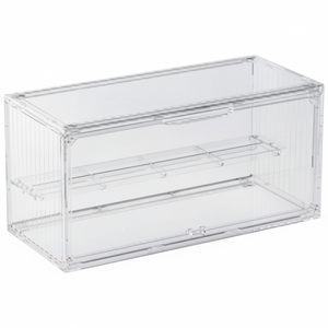 Estante de almacenamiento multifuncional para juguetes y figuras Cajas de rejilla transparente apilables - Product Image 1