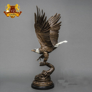 Estatua de Animal de Acero Inoxidable para Decoración de Exteriores, Escultura de Águila Cazando en Acero Inoxidable - Product Image 6