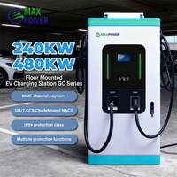 Nouvelle station de recharge rapide commerciale OCPP IP54 DC EV 240-480kW 4 pistolets CCS1 CCS2 GBT CHAdeMO à montage au sol