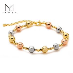 <span class=keywords><strong>Argent</strong></span> Rose Or Or Couleur Bracelets Vague Boule Chaîne Électrolytique Polissage Collier Ras Du Cou Cadena De Bolas Onduladas - Product Image 4