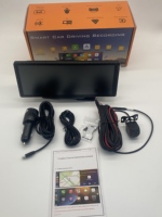Perekam Dashboard Layar Sentuh Portabel 10,26 inci Nirkabel CarPlay Android Auto untuk AUX Wi-Fi G-Sensor Dashcam 2 Saluran