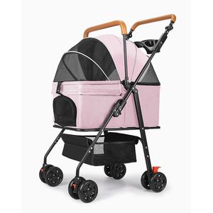 Tekerlekler ile lüks taşınabilir evcil hayvan taşıyıcı köpekler kediler seyahat için katlanabilir ve ayarlanabilir hafif su geçirmez yıkanabilir özelliği - Product Image 6