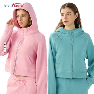 Mới hợp thời trang lông cừu ấm áp trùm đầu thể thao áo cho phụ nữ quan hệ nhân quả đầy đủ Zip Up hoodie ngón tay khóa áo