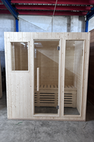 Cabine de sauna infrarouge fiable en bois de pruche pour 2-3 personnes, faible EMF, avec chauffages en fibre de carbone, pour usage intérieur, spa sec et soins de santé