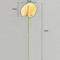 Bunga Anthurium Artificial LUYI Real Touch, Cetak 3D, Dekorasi Rumah, Rangkaian Bunga