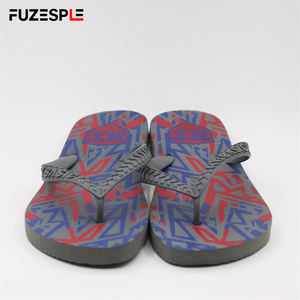 Kırmızı mavi tasarım ile <span class=keywords><strong>2025</strong></span> şık geometrik desenli terlik rahat kaymaz plaj erkek spor parmak arası terlik erkekler için - Product Image 6