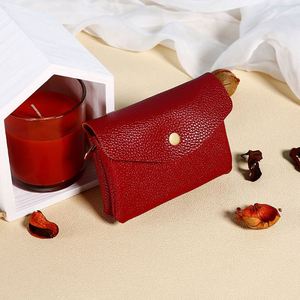 Nouveau porte-cartes d'identité personnalisé en cuir PU miniature avec porte-monnaie souple en cuir pour femmes à double compartiment pour billets et cartes de crédit - Product Image 6