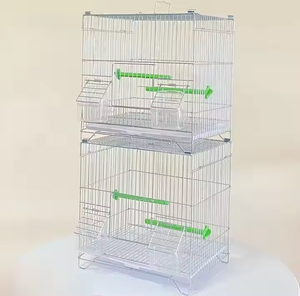 Vente en gros de haute qualité galvanisé antirouille pour la reproduction des oiseaux perroquets <span class=keywords><strong>Cages</strong></span> à oiseaux en métal Cage à oiseaux empilable - Product Image 3