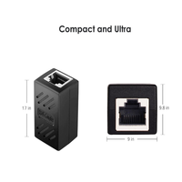 RJ45 Cat 5 Cat 6 Cat6A terminal Coupler pemanjang kabel Ethernet