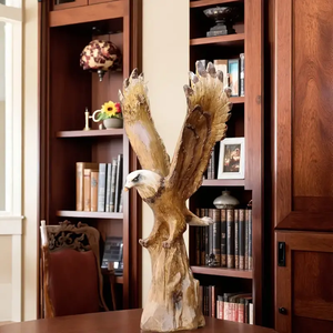 Estatua de resina de águila, estatuilla de Vida Silvestre realista para el hogar, pantalla interior, estilo de personaje, modelo pintado, versátil, para exteriores e interiores - Product Image 5
