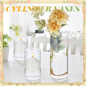 Candelabros <span class=keywords><strong>de</strong></span> cilindro <span class=keywords><strong>de</strong></span> vidrio transparente Candelabros <span class=keywords><strong>de</strong></span> Pilar Jarrones flotantes Decoraciones <span class=keywords><strong>DE</strong></span> BODA Linternas y tarros <span class=keywords><strong>de</strong></span> velas - Product Image 2