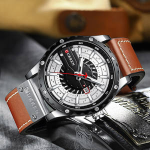 CURREN 8374 Fashion Men's <b>Waterproof</b> Calendar <b>Watch</b> Simple Business Leather <b>Watch</b> <b>Watch</b> 2025 - Product Image 5